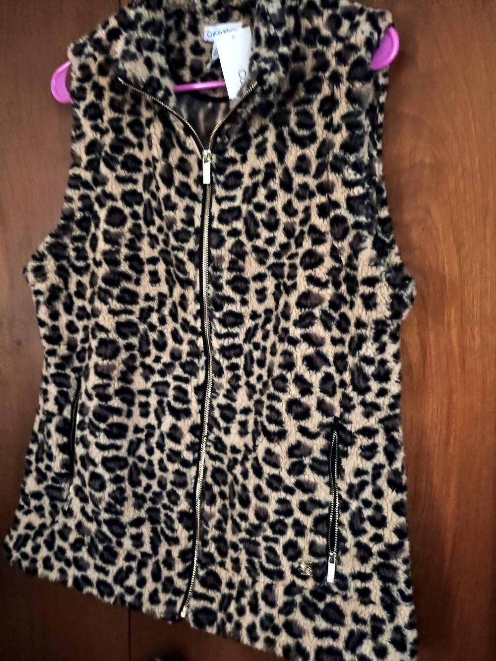 Leopard Fleece Vest